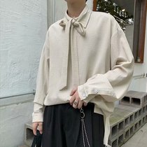 Autumn new super fire mens handsome shirt Korean trend couple jacket students Joker loose long sleeve shirt