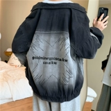 Брендовая джинсовая трендовая куртка, в американском стиле, градиент, в корейском стиле