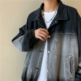 Брендовая джинсовая трендовая куртка, в американском стиле, градиент, в корейском стиле