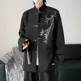 Куртка, наплечники, осенний самолет, с вышивкой, китайский стиль, изысканный стиль