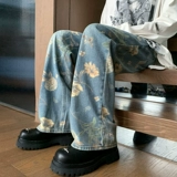 Джинсы подходит для мужчин и женщин, летние штаны, средняя посадка, 2025 года, свободный прямой крой, стройный силуэт