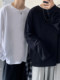 Solid Color Long-Sleeve T-Shirt for Men, Trendy Brand, Autumn Korean Style, Loose Fit, Versatile, Trendy ins Couple Style Base Shirt Top