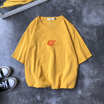 2021 Korean version of youth short sleeve T-shirt students loose simple style new class clothes Super Fire ins trend Half sleeve