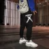 Ins siêu quần mùa thu mỏng phần thể thao quần nam hiphop thủy triều thương hiệu chùm chân quần hip hop lỏng chín quần quần túi hộp nam Crop Jeans