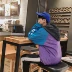 Áo khoác raglan mùa thu phong cách Hồng Kông màu áo đa năng phiên bản Hàn Quốc của xu hướng áo thể thao cá tính trang phục Áo khoác