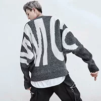 Áo len nam cổ lọ quốc gia mới xu hướng áo len cổ lọ lỏng phiên bản Hàn Quốc của mùa thu và mùa đông áo len trùm đầu áo len nam form rộng