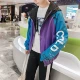 Áo khoác raglan mùa thu phong cách Hồng Kông màu áo đa năng phiên bản Hàn Quốc của xu hướng áo thể thao cá tính trang phục
