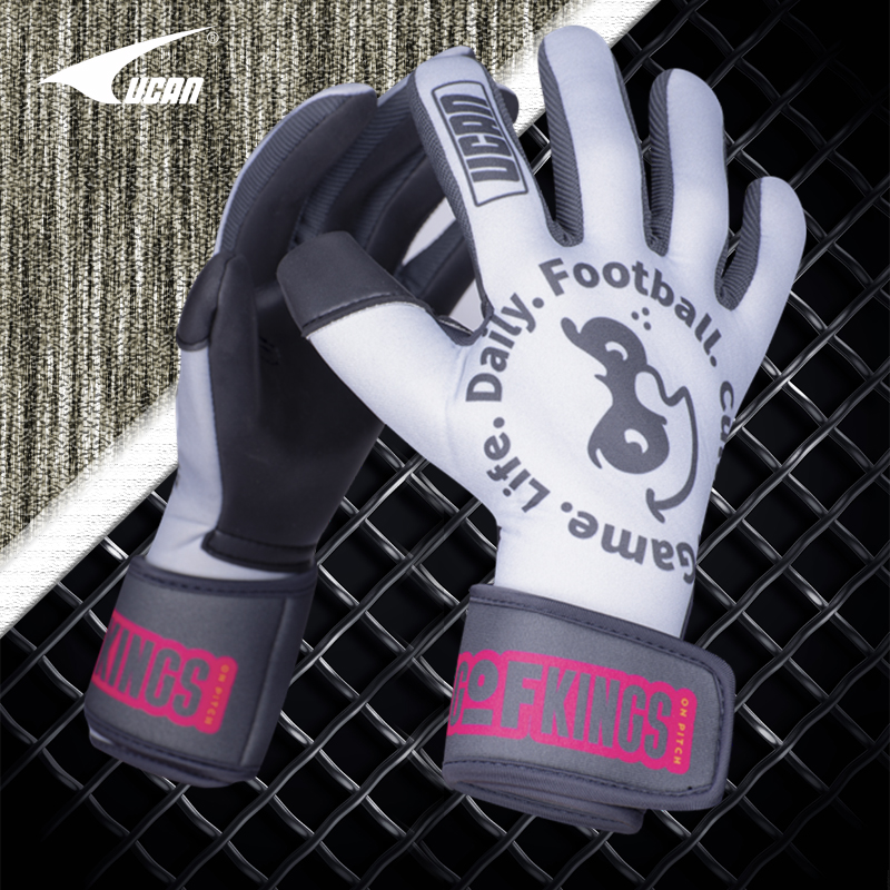 UCAN Rick Thick Anti-Sliding Latex Wear-resistant Children's No-Protection Finger Contest Protection Football Goalkeeper Will Dragon Gloves