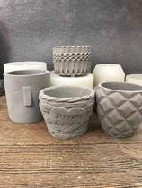  Handmade diy cement succulents homemade flower pot silicone mold Nordic style