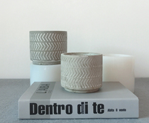 Handmade diy cement succulents homemade flower pot silicone mold Nordic style