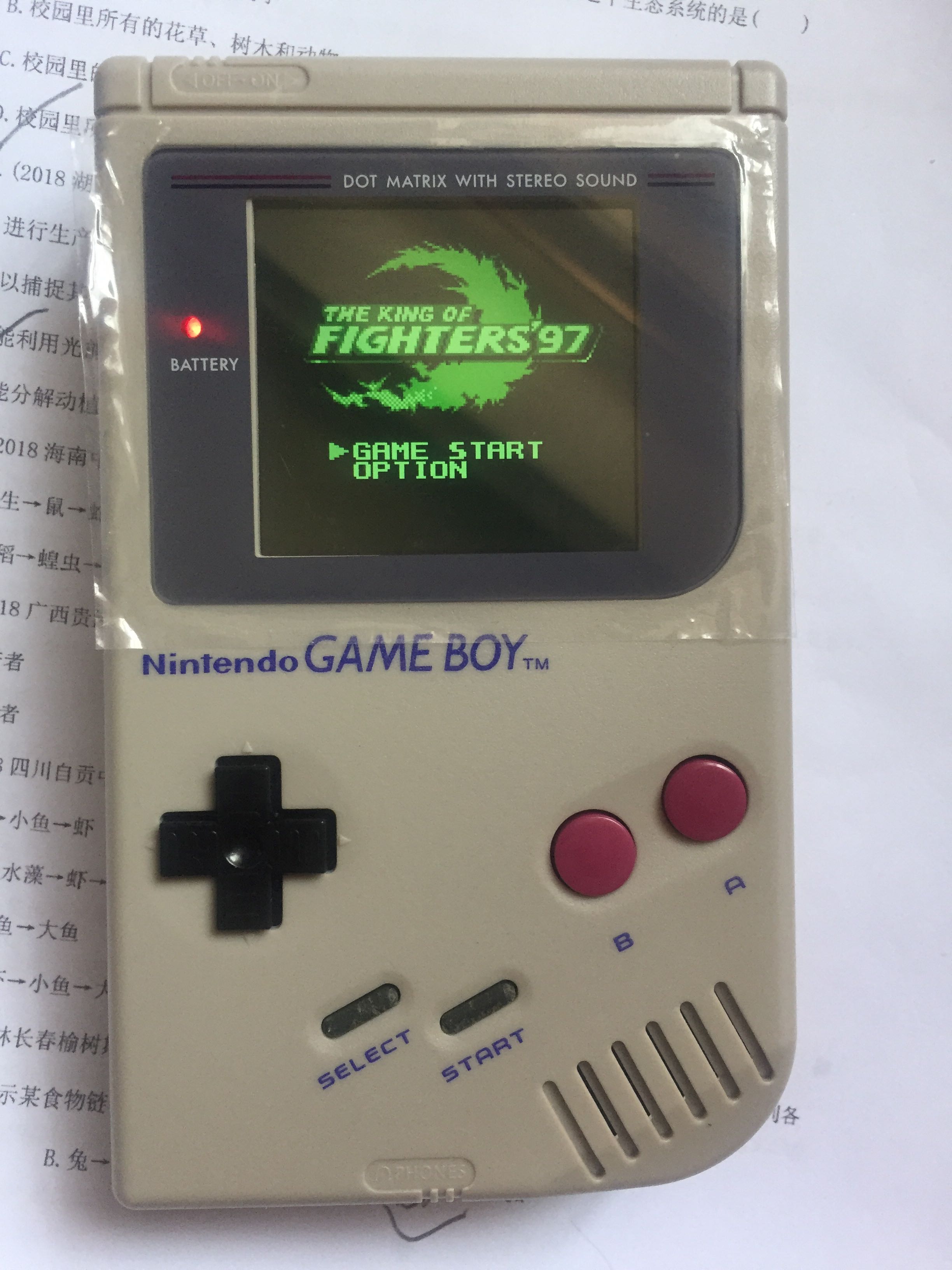 Nintendo thick gb changed the backlit screen, changed the shell, brought a random card, you can play it