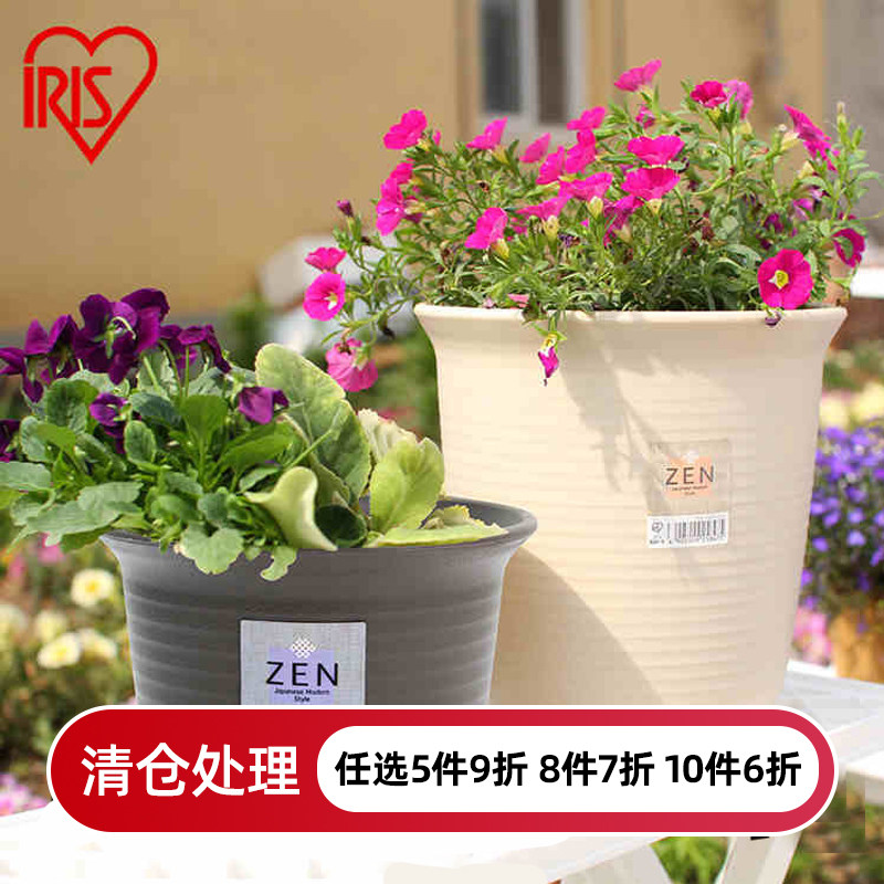 IRIS flower pot minimalist resin plastic flower pan ceramic large number gardening gallons Alice Gold Güddeo more meat