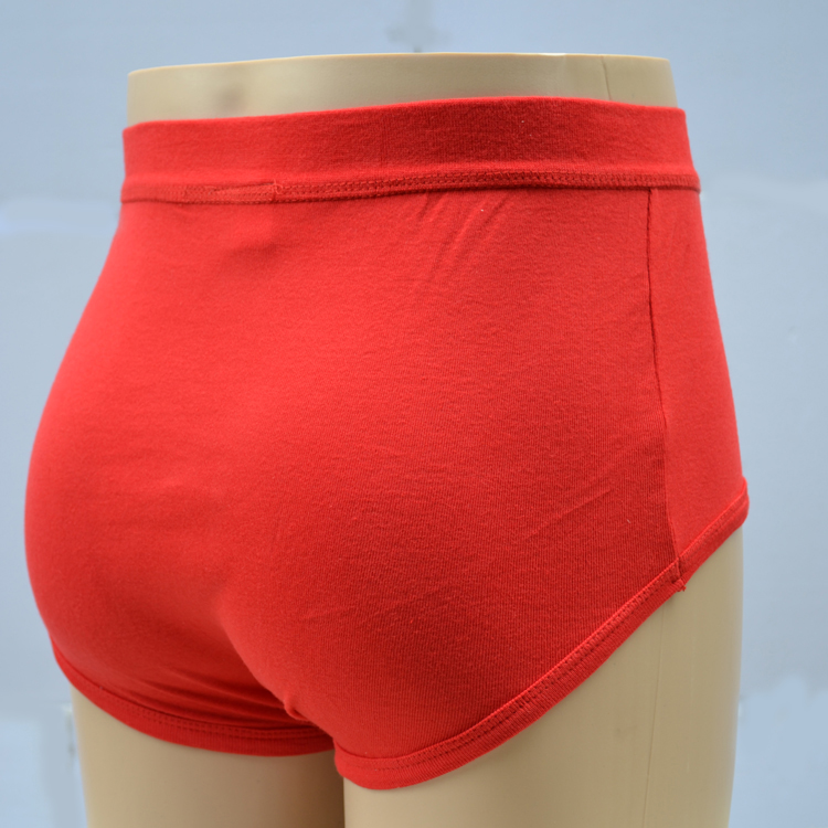 Bộ đồ lót cotton 3 eo nam cao, quần ngắn, quần lửng màu đỏ 40668 quan lot dui