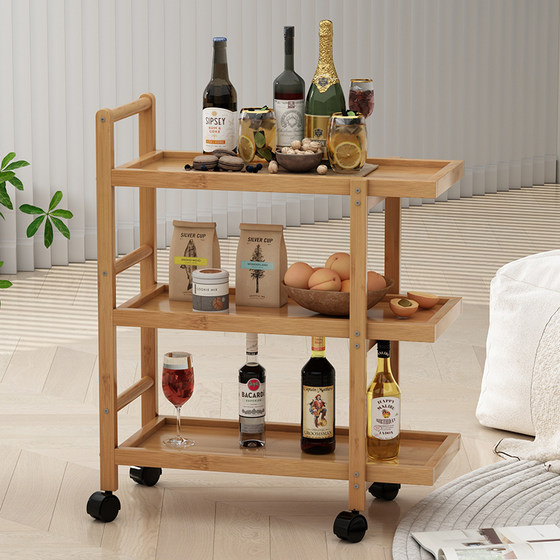 可移动茶几家用客厅沙发零食置物架边几推车餐车收纳架简易多功能