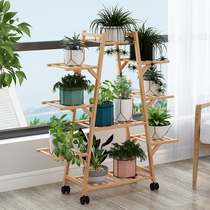 Fancy multi-storey indoor floor-to-ceiling household living room balcony decoration shelf fleshy green rosea pot shelf saving space