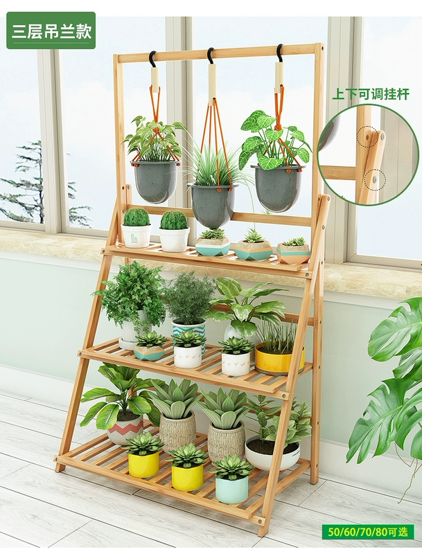 kệ gỗ góc tường Giá treo hoa ban công có giá để đồ nhiều tầng trong nhà giá treo chậu hoa dạng nhện phong lan gấp giá để cây tại nhà phòng khách tiết kiệm không gian kệ sách treo tường