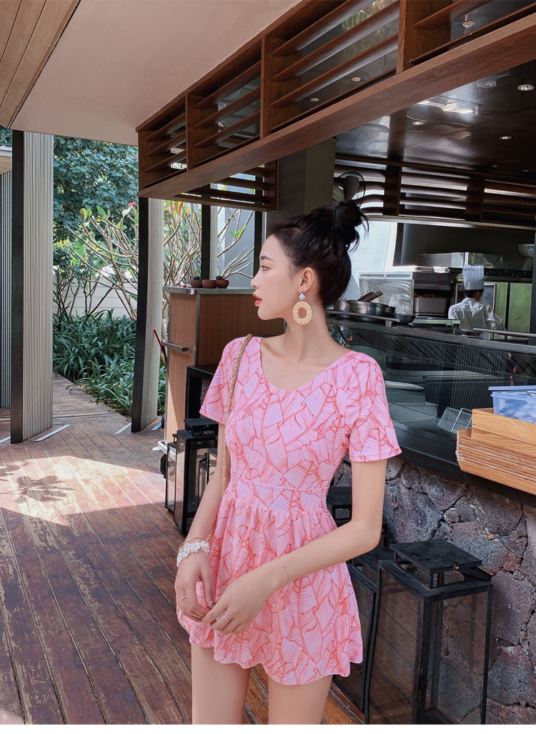 Áo tắm nữ bảo thủ che bụng giảm béo mùa xuân nóng bỏng Hàn Quốc nhỏ áo tắm mới một mảnh 2018 áo tắm nữ mới - Bộ đồ bơi One Piece bộ đồ bơi nữ liền thân	