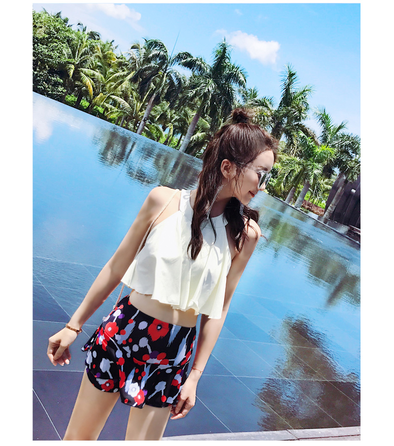 Áo tắm nữ giảm béo bụng bảo thủ cũng Meishan Cô gái sinh viên Hàn Quốc nhỏ tươi áo tắm gió nữ chia tay - Bộ đồ bơi hai mảnh đồ bơi 2 mảnh kín đáo