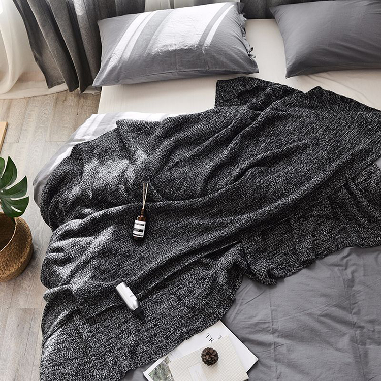 Napping chăn điều hòa chăn sofa chăn tốt cá xương mô đan đan chăn lười biếng chăn bông đa năng - Ném / Chăn chăn lông cừu pháp