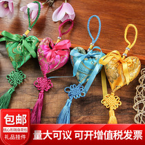 Dragon Boat Festival sachet sachet peach heart-shaped carry bag with tassel auspicious safe car pendant gift mosquito repellent bag