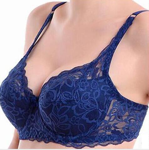 Plus-Size Bra for Chubby Girls, Large Cup Size, Makes Small Breasts Look Smaller, Thin Lace, Sexy, Push-Up, Underwire Bra