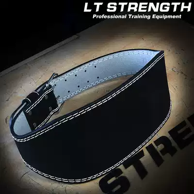 Frosted material professional fitness bodybuilding belt cowhide sports widened weightlifting squat anti-protective equipment waist pad