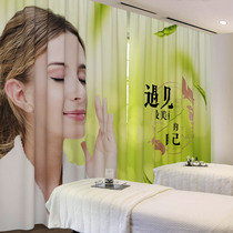  New simple custom light luxury net red curtains Marble shading ins living room Cafe clothing store beauty salon