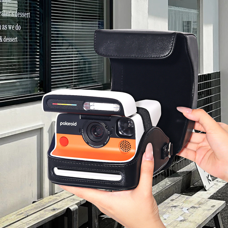 Suitable for Polaroid Flip Camera Bag, Polaroid Flip Protective Case, Camera Protective Shell, Protective Bag, Retro Leather High-End Crossbody Bag, Flip Special Accessory Storage Bag
