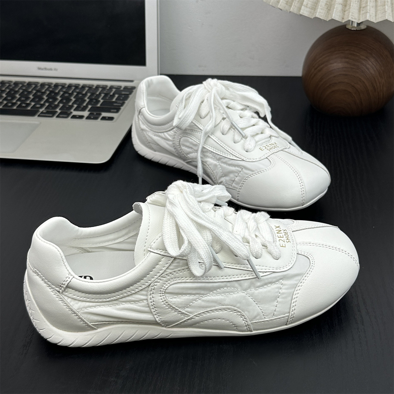 Genuine Leather and Fabric Breathable Flat Non-Slip Women's Shoes 2026 New Round-Toe Soft-Soled Retro Versatile Sports Casual Shoes Genuine Leather and Fabric Breathable Flat Non-Slip Women's Shoes 2026 New Round-Toe Soft-Soled Retro Versatile Sports Casual Shoes