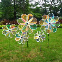 Colorful transparent eight-leaf color film windmill real estate villa scenic spot decoration kindergarten childrens sports meeting dance props