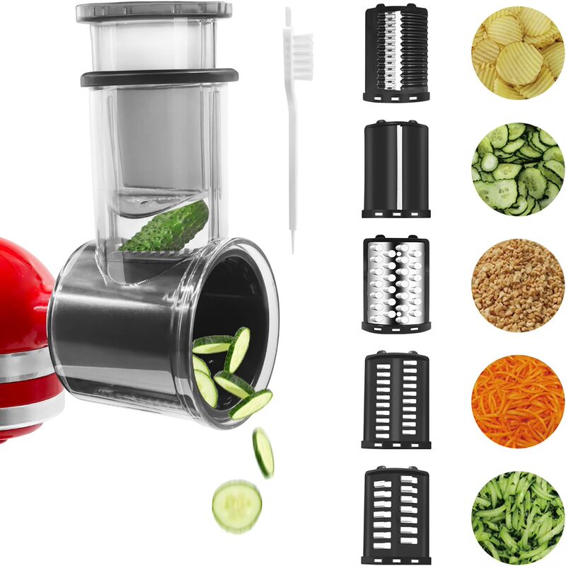 Kitchenaid Large-Caliber Slicer Shredder Cheese Grater Attachment Salad Maker Kitchenaid Vegetable Cutter