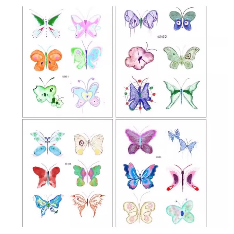Creative Graffiti Butterfly Colorful Tattoo Stickers High-End Tattoo Stickers Trendy Niche Sweet Cartoon Hand-Drawn Dopamine Creative Graffiti Butterfly Colorful Tattoo Stickers High-End Tattoo Stickers Trendy Niche Sweet Cartoon Hand-Drawn Dopamine