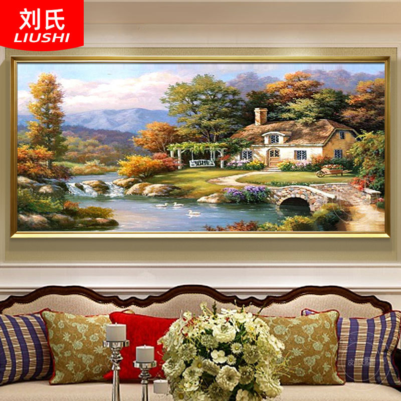 European-Style Hand-Painted Oil Painting Thomas Garden Hanging Painting Landscape Scenery Mural Living Room Swan Lake Decorative Painting Dafen Village European-Style Hand-Painted Oil Painting Thomas Garden Hanging Painting Landscape Scenery Mural Living Room Swan Lake Decorative Painting Dafen Village
