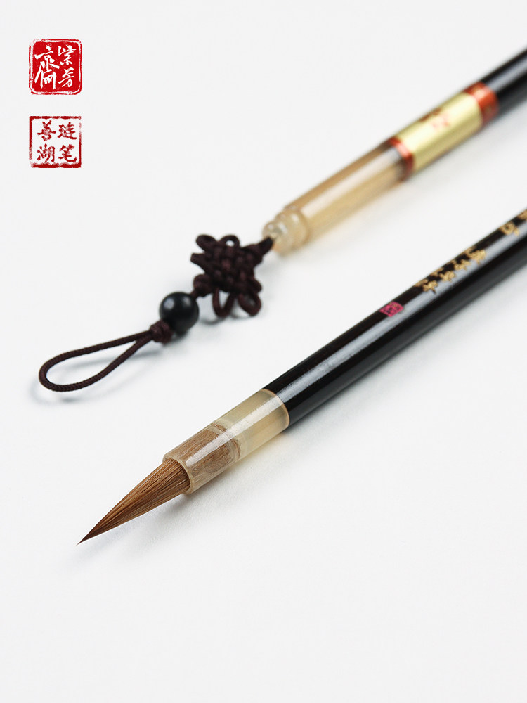 Zifangzhai Zhang Xiaofeng Wolf Hair Brush Pen for Beginners, Mixed Hair Brush for Thin Gold Script, Calligraphy Pen for Copying Scriptures, Four Treasures of the Study, Soft Purple Hair Brush for Cursive Script, Calligraphy Pen for Copying Scriptures, Professional Chinese Painting and Calligraphy Practice Pen