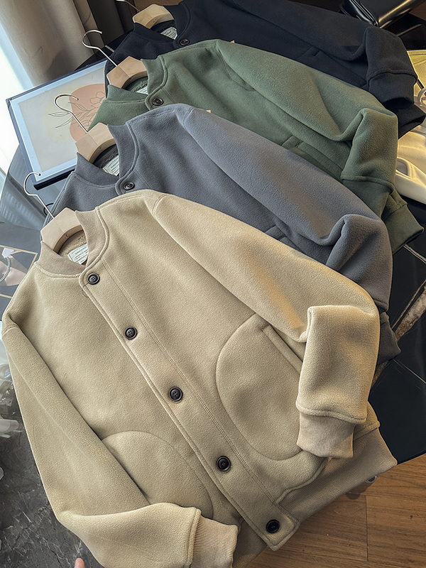 Cabinet 599! American Retro Autumn and Winter Double-Layer Fleece, Double Insulation, Thickened Polar Fleece Jacket for Men Cabinet 599! American Retro Autumn and Winter Double-Layer Fleece, Double Insulation, Thickened Polar Fleece Jacket for Men