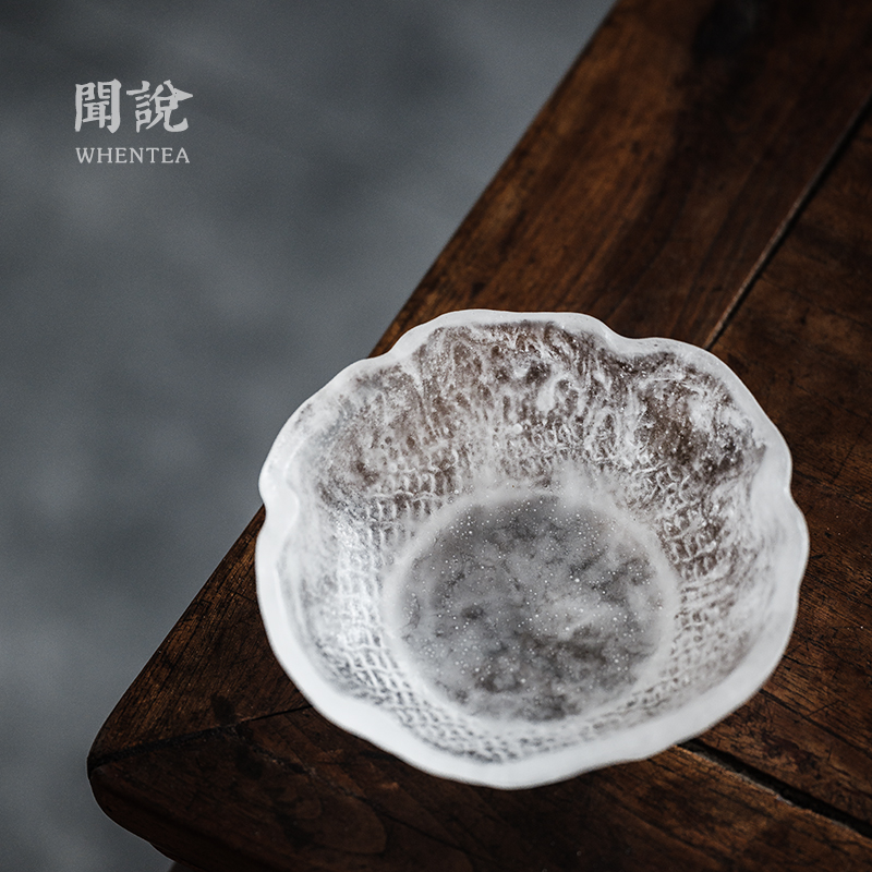 Wen said) the ancient method of glazed frozen burnt tea plate ice clear texture handmade fruit plate small water