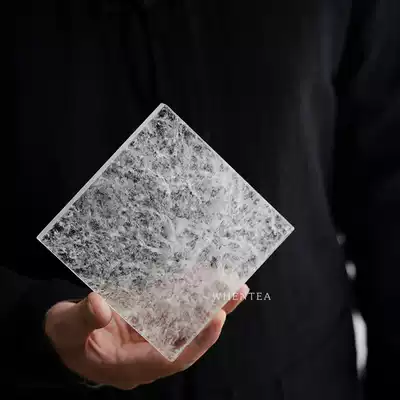 Wen said) the ancient method of frozen glass, glass, clear, hand-made simple dry bubble small tea tray