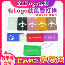 Aluminum alloy luggage tag boarding pass custom printing logo lettering outdoor travel supplies aviation promotion gift customization