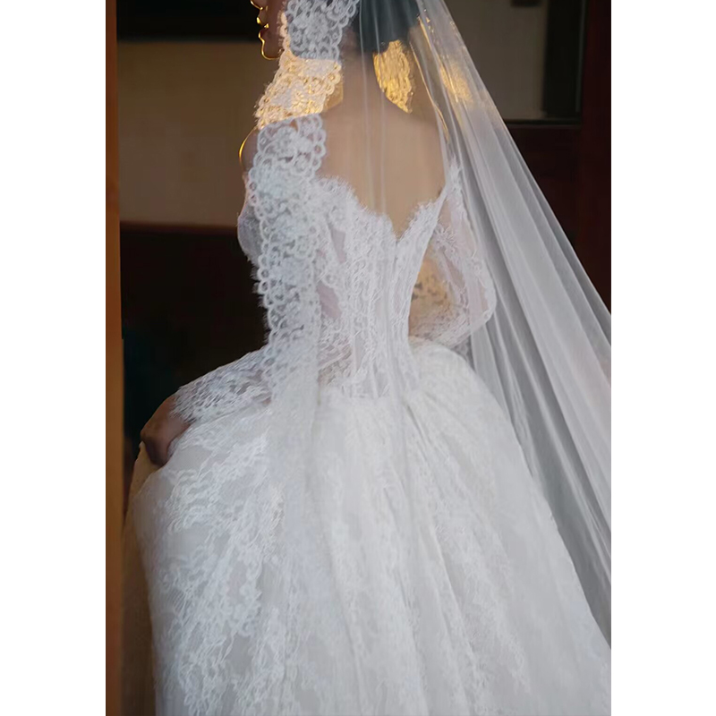 Nine -year old shop French wedding bride 2023 new high -end lace Nine -year old shop French wedding bride 2023 new high -end lace