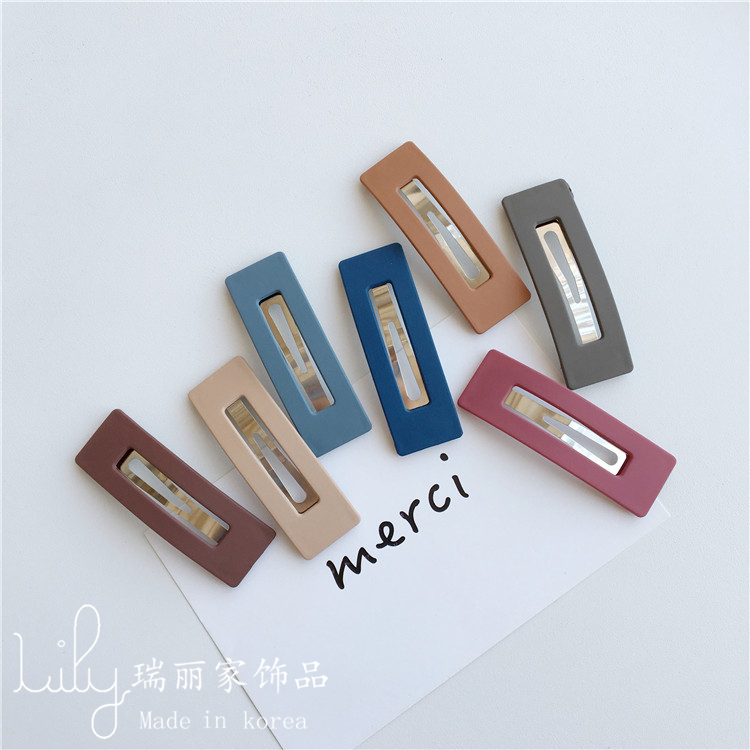 Hàn Quốc phụ kiện tóc ins net red macarons mờ mờ hình chữ nhật BB clip đầu clip bangs tóc clip bên clip - Phụ kiện tóc kẹp tóc nơ