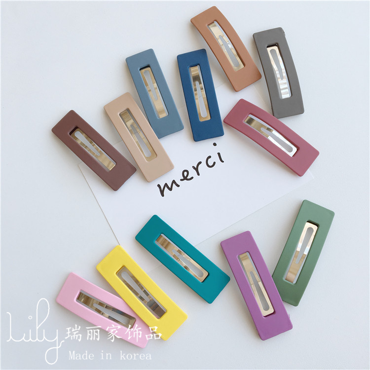 Hàn Quốc phụ kiện tóc ins net red macarons mờ mờ hình chữ nhật BB clip đầu clip bangs tóc clip bên clip - Phụ kiện tóc kẹp tóc nơ