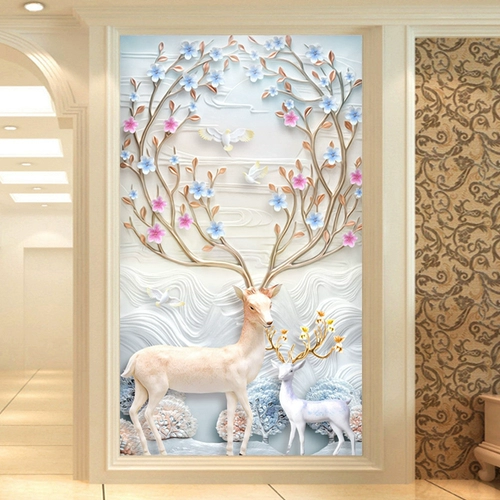 Алмазное алмазное лосей спальня наклейка с бриллиантовой стежкой вертикальная версия полная бриллиантовая вышивка 2017 Новая гостиная простая и современная