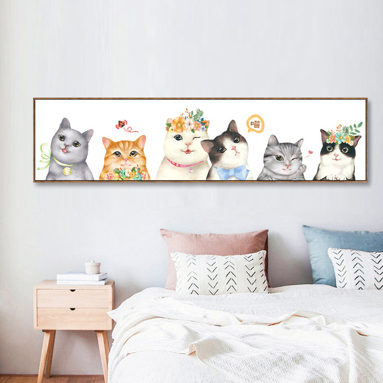Cat Diamond Draw Diamond Embroidery Cardtone Lovely Bedroom Stick Cross Embroidery 2018 New Living Room Simply Modern