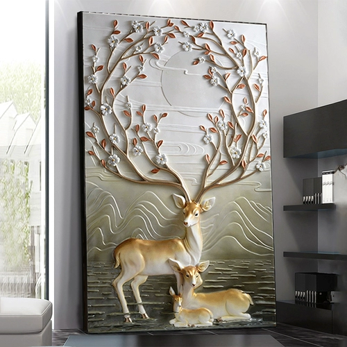 Новая 5D Diamond Painting покрыта вышитым бриллиантовым лосей.