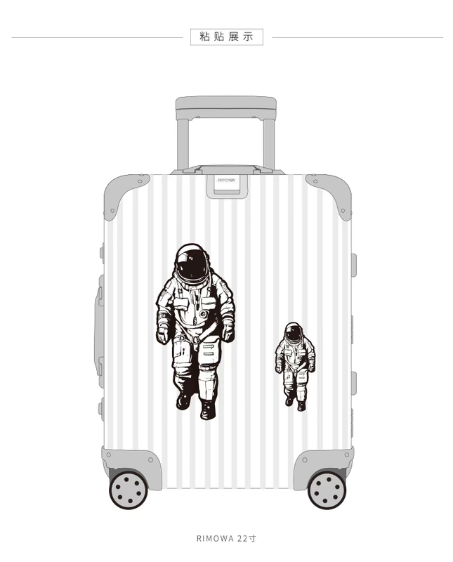 Big Astronaut Sticker Hành lý máy tính Sticker Ván trượt Tủ lạnh Du lịch Sticker Sticker Vũ trụ không thấm nước 931 - Phụ kiện máy tính xách tay