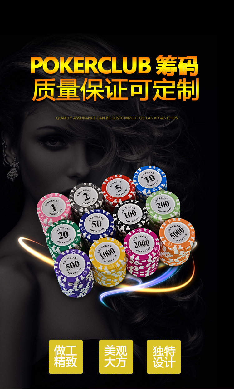 Texas Holdem Poker Chips 14g Crown Clay Baccarat Mahjong Chip Set Mã đánh dấu Chips tùy chỉnh - Các lớp học Mạt chược / Cờ vua / giáo dục co vua go