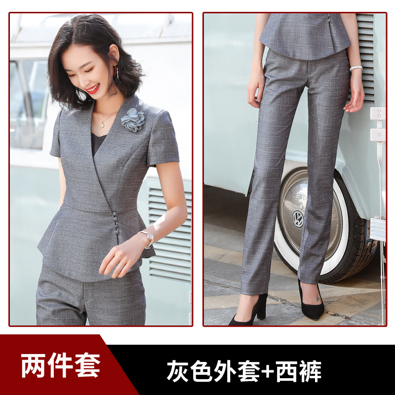 2020 Summer cao cấp Professional Suit ngắn tay Ding Suit nữ Tính cách Jewelry sạn Workwear Waiter