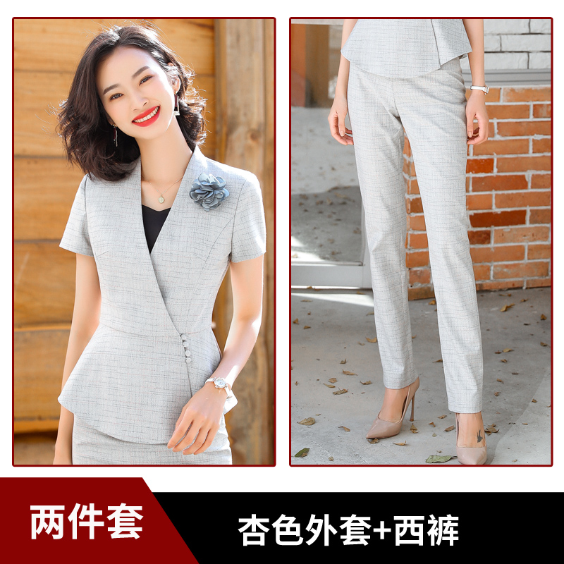 2020 Summer cao cấp Professional Suit ngắn tay Ding Suit nữ Tính cách Jewelry sạn Workwear Waiter