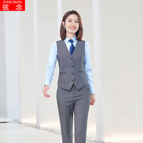 Business wear waistcoat black four buckle ladies bank formal wear China mobile horse clip sales tooling overalls autumn and winter