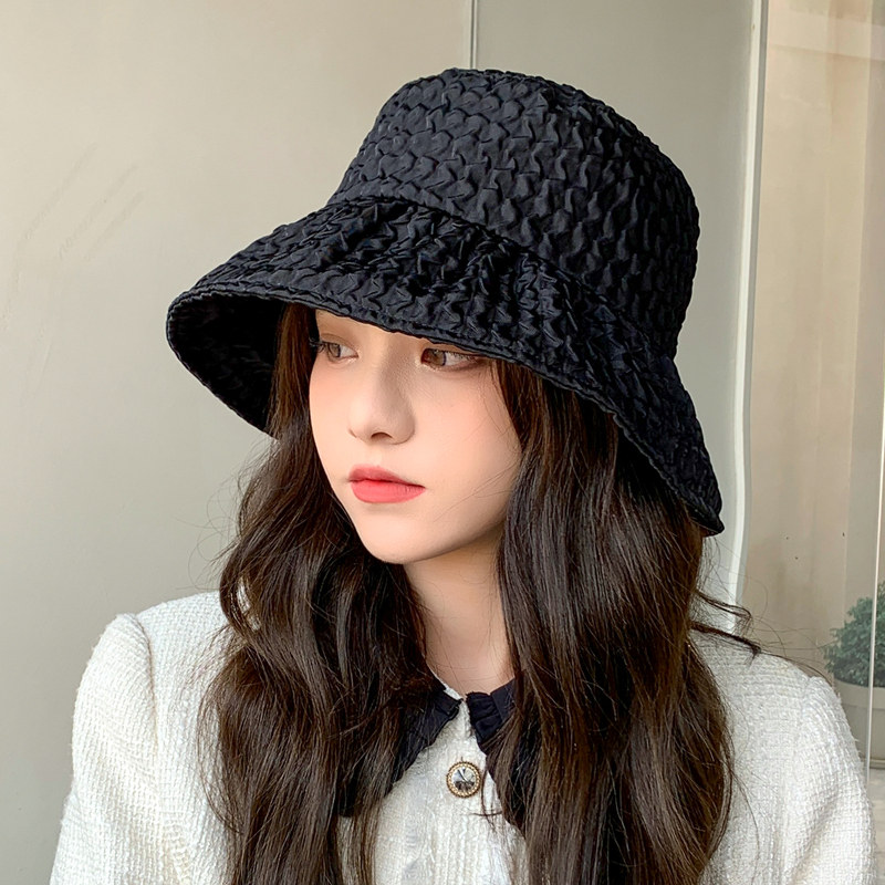 Early Spring Fall Fisherman Hat Woman Summer Sun Protection Sun Hat Basin Hat Out Tour Can Fold Round Face Suitable Day Series Korean Edition Tide
